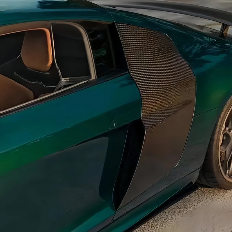 Modified Carbon Fiber Door Spoiler for  R8 V8 2008-2015 Car Exterior Fender Decoration